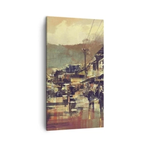 Lærredstryk - Billede på lærred - Livet som et væld af gråt - 45x80 cm