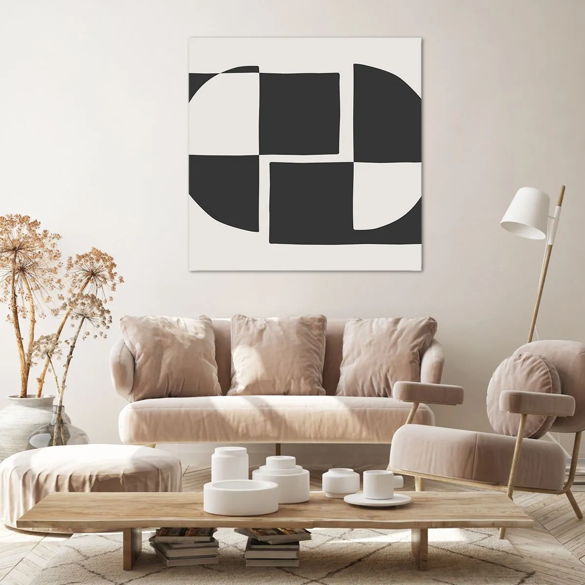 Lærredstryk - Billede på lærred - Antitese - syntese - 30x30 cm