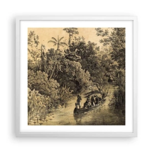 Plakat i hvid ramme - Rejsen til kilden - 50x50 cm