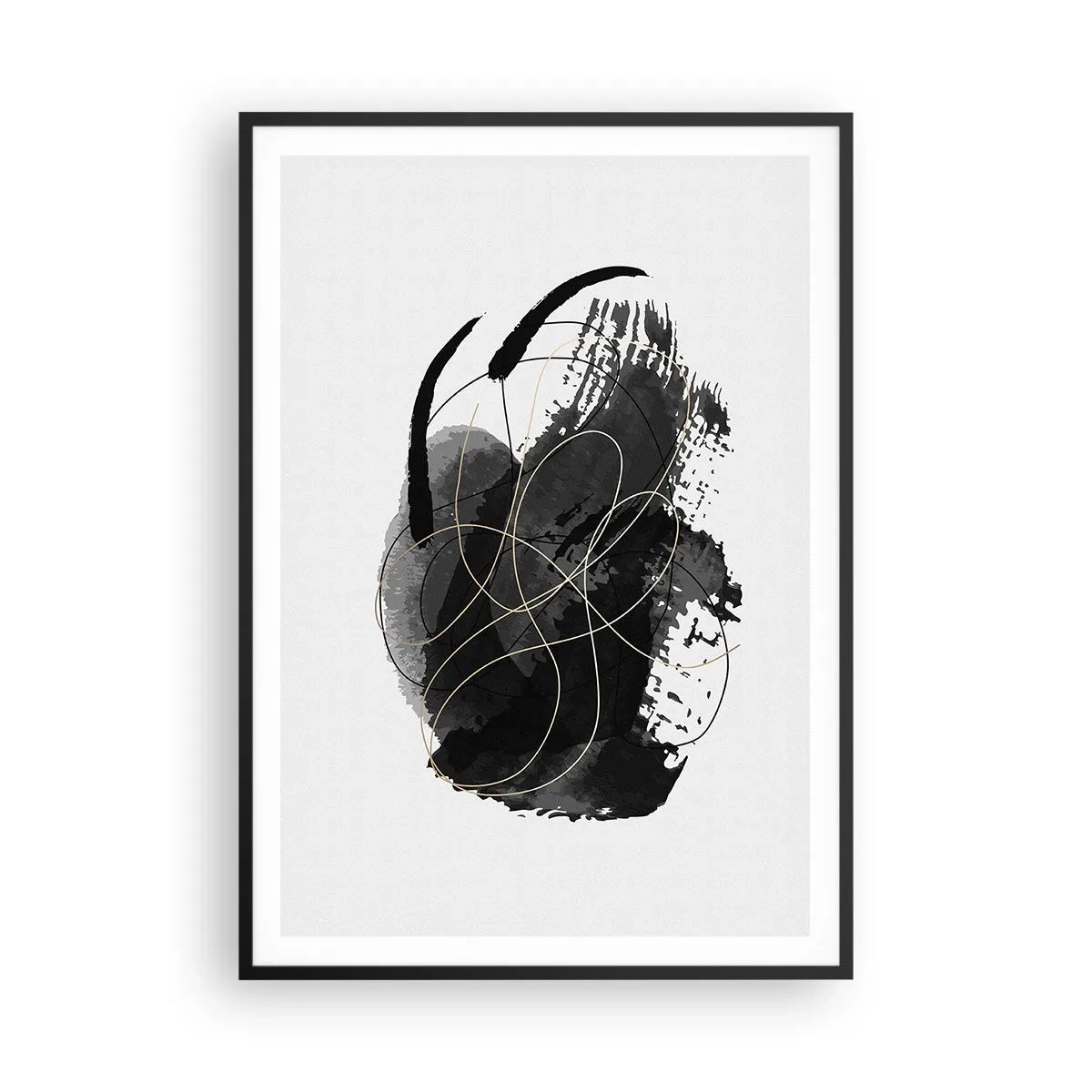 Plakat i sort ramme - Kom frem fra det sorte - 70x100 cm