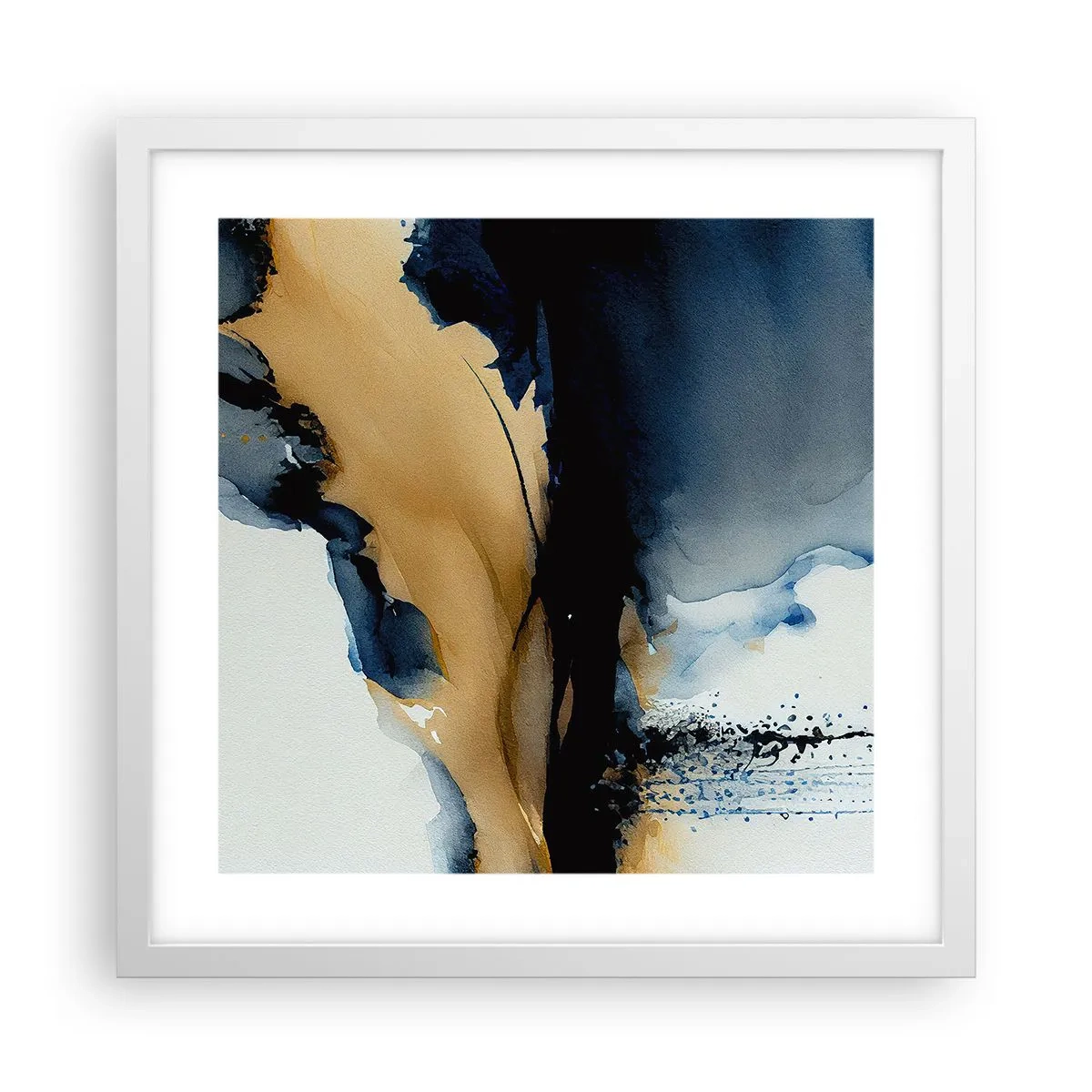 Plakat i hvid ramme - Bag sløret - 40x40 cm