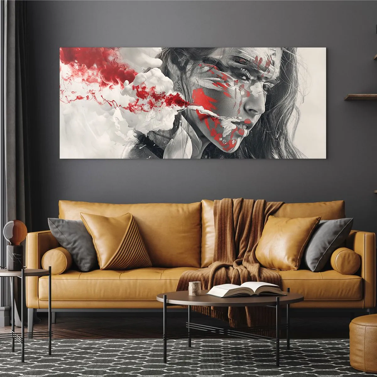 Billede på glas - I det absurdes damp - 120x50 cm