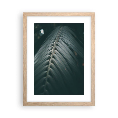 Plakat i ramme af lyst egetræ - Naturens præcision - 30x40 cm