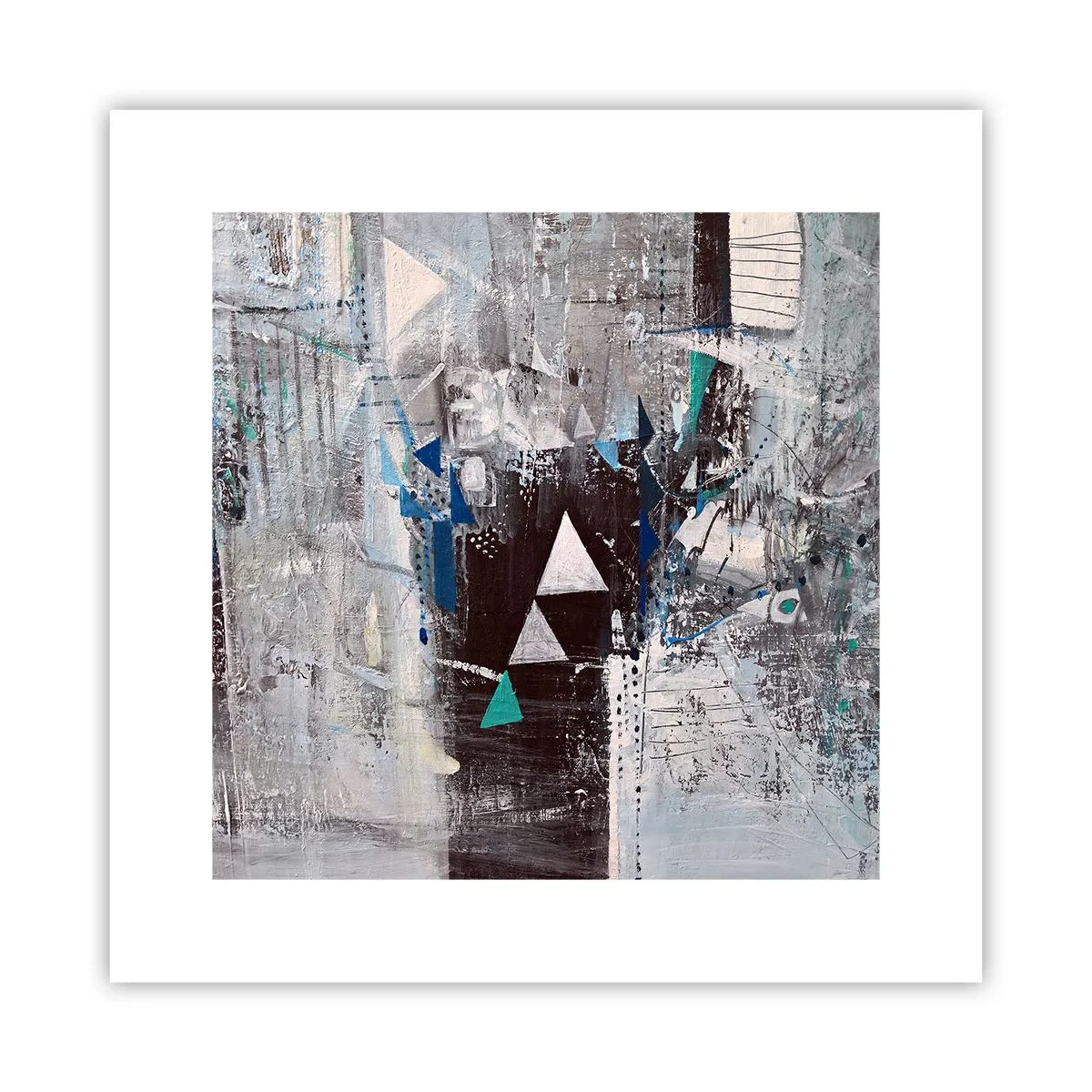 Plakat - Overordnet rækkefølge af trekanter - 30x30 cm