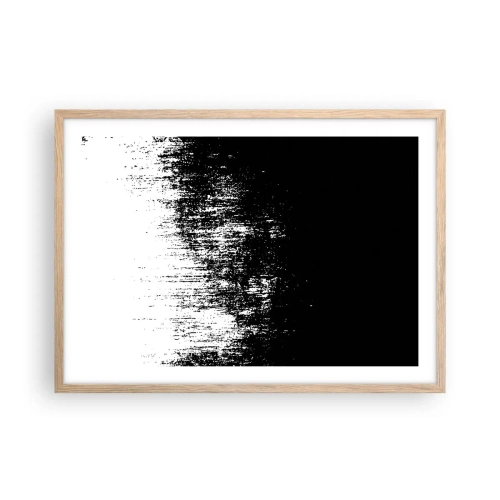Plakat i ramme af lyst egetræ - Og vinderen er... - 70x50 cm