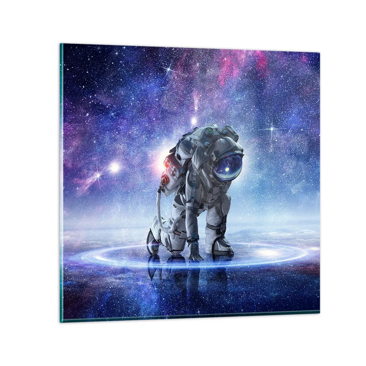 Billede på glas - Den stjerneklare himmel over mig - 70x70 cm