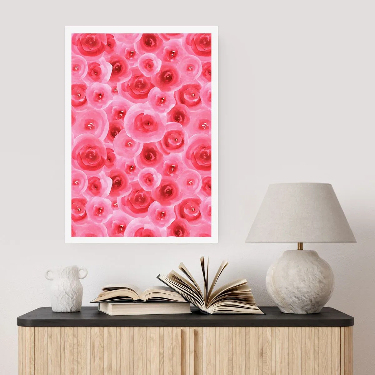 Plakat - Roser under og over - 70x100 cm