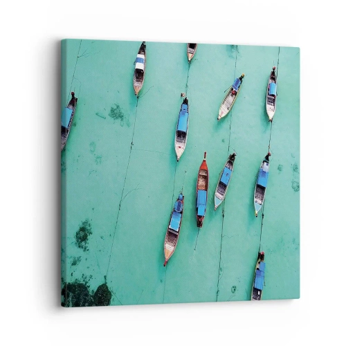 Lærredstryk - Billede på lærred - I glædelig forventning - 30x30 cm