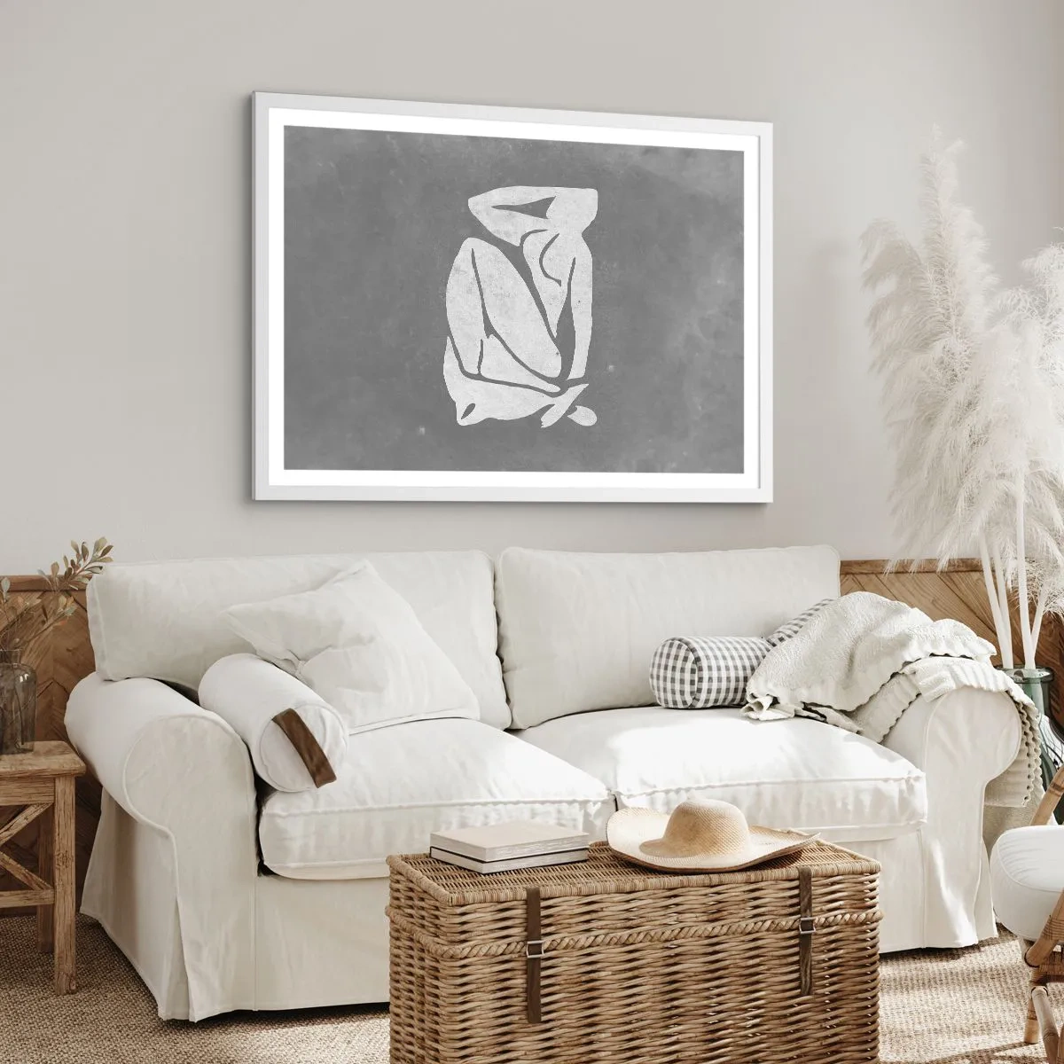 Plakat i hvid ramme - I drømmerier - 50x40 cm