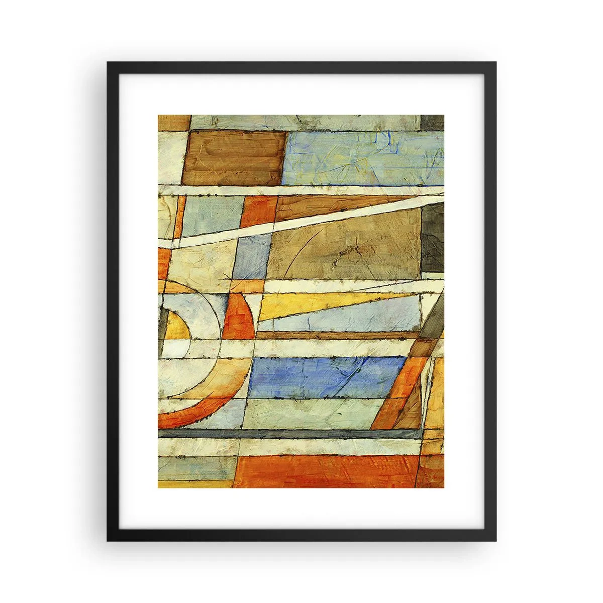 Plakat i sort ramme - Kubisme på en byggeplads - 40x50 cm