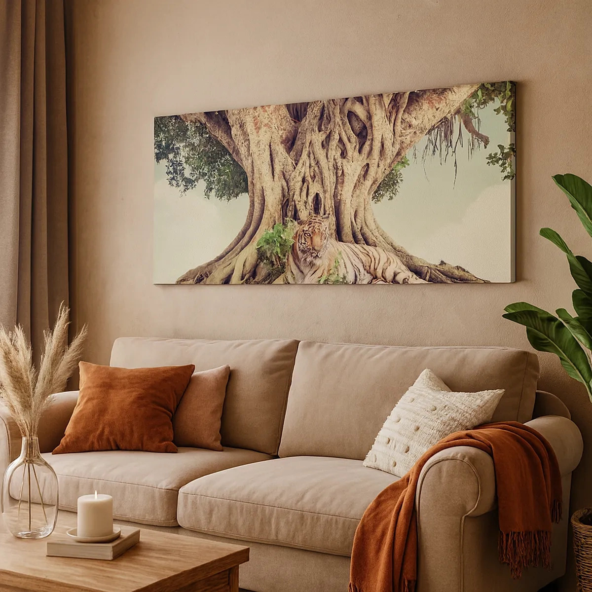 Lærredstryk - Billede på lærred - Udsigt fra Første Mosebog - 30x30 cm