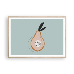 Plakat i ramme af lyst egetræ - Trænge ind i tingenes natur - 100x70 cm