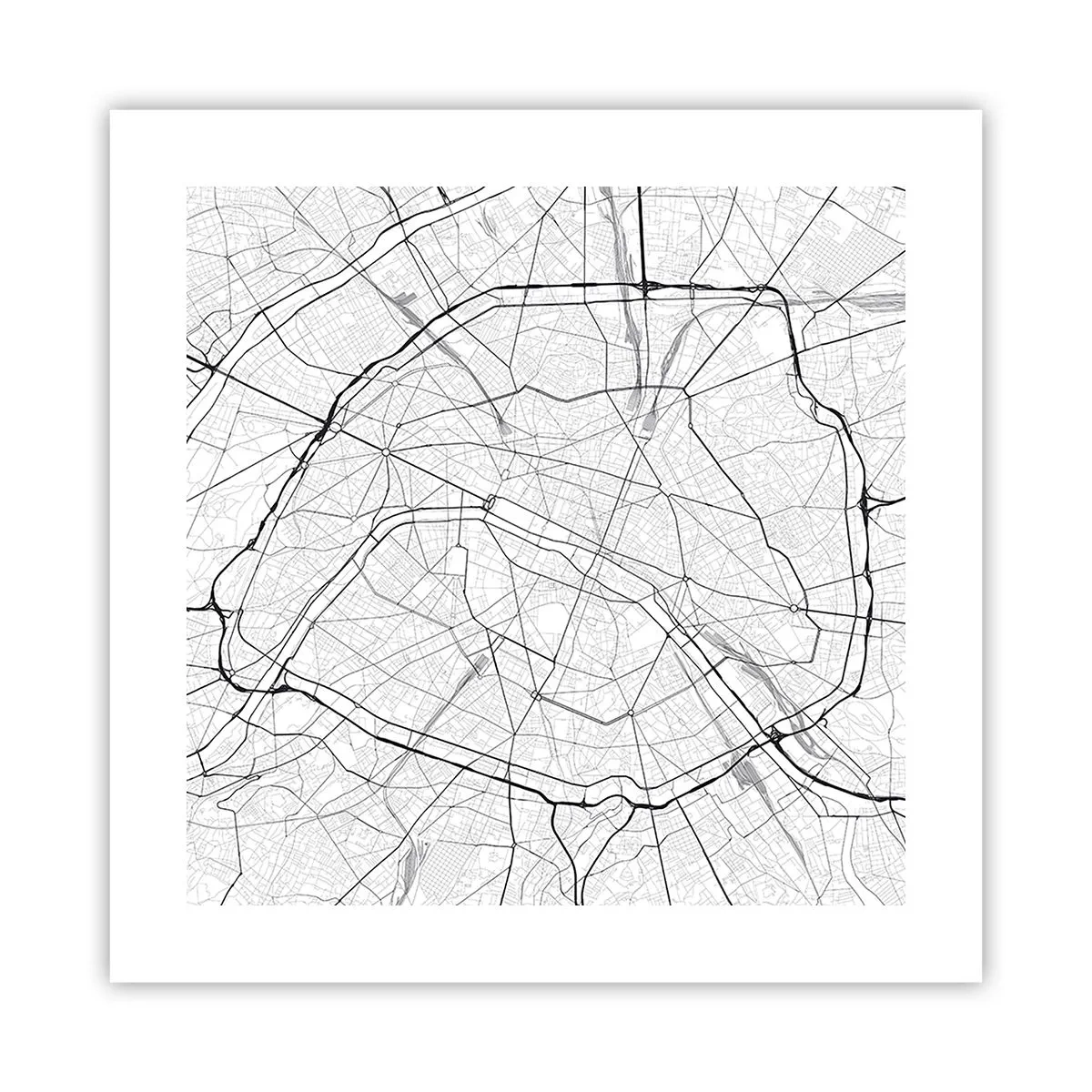 Plakat - Paris' blomst - 40x40 cm