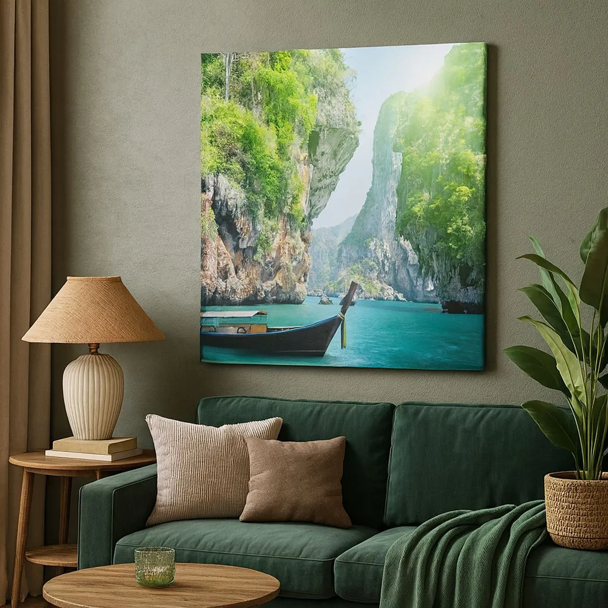 Lærredstryk - Billede på lærred - En invitation til en eksotisk rejse - 30x30 cm