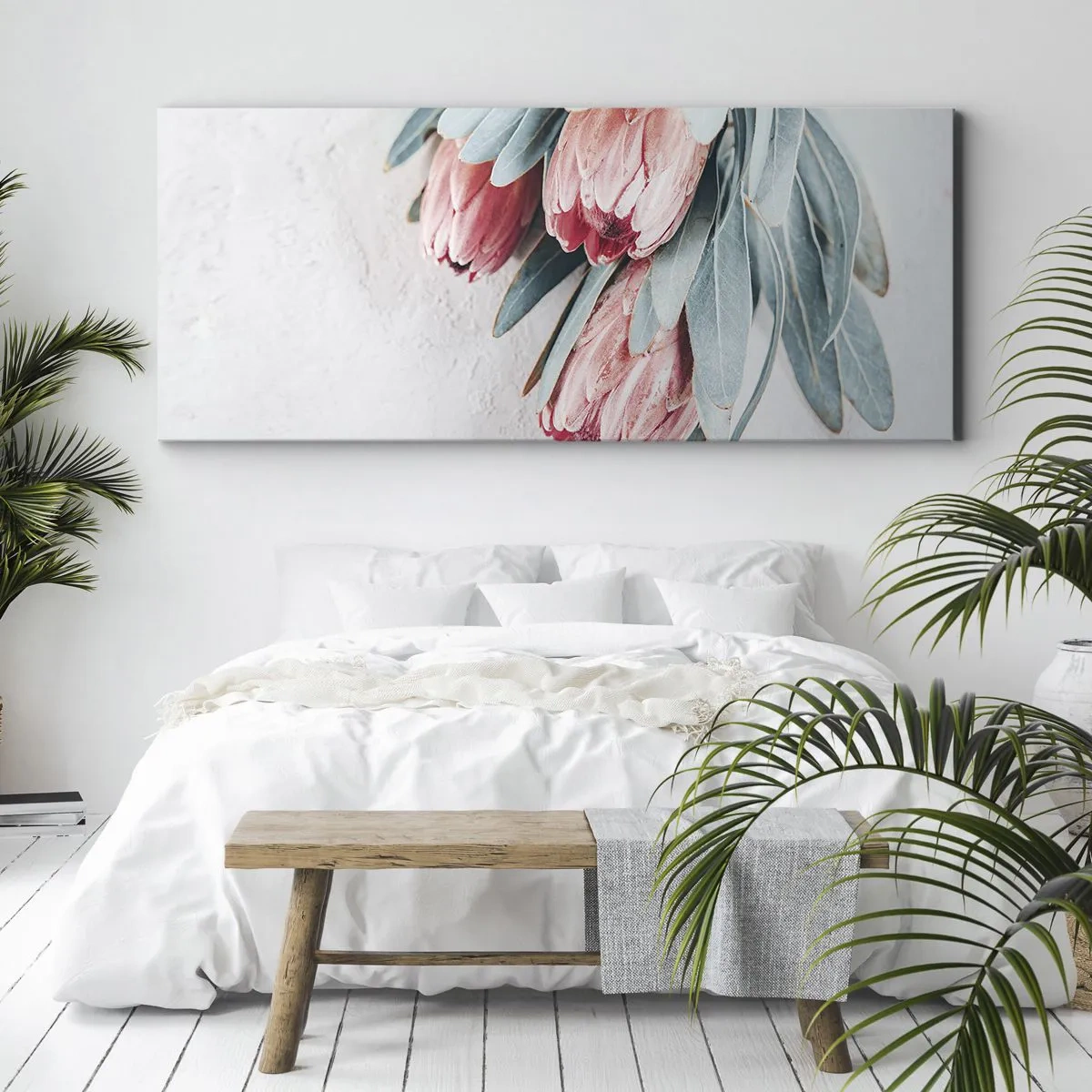 Lærredstryk - Billede på lærred - Skammer sig over deres egen skønhed - 100x40 cm