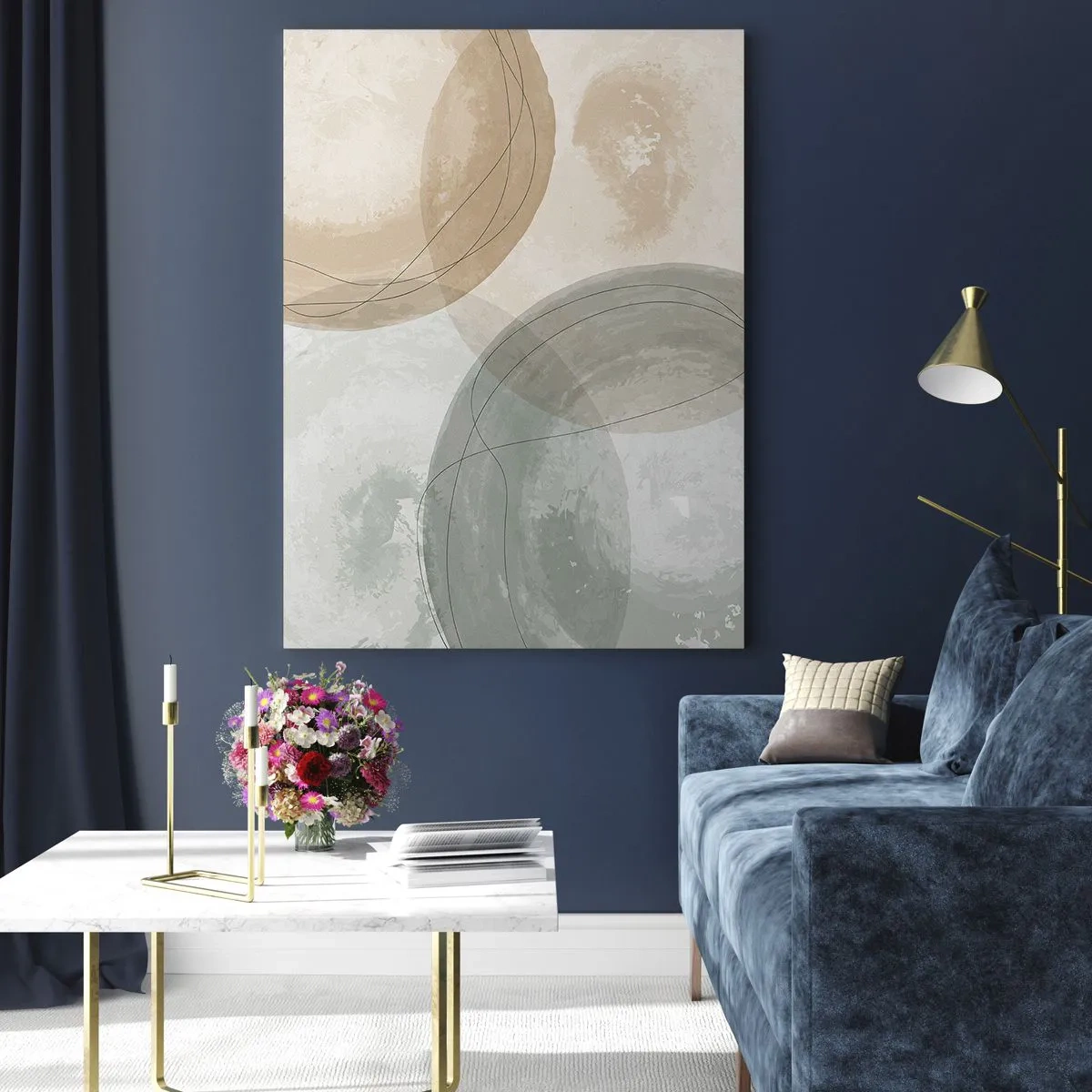 Billede på glas - Gennemtrængning af verdener - 50x70 cm