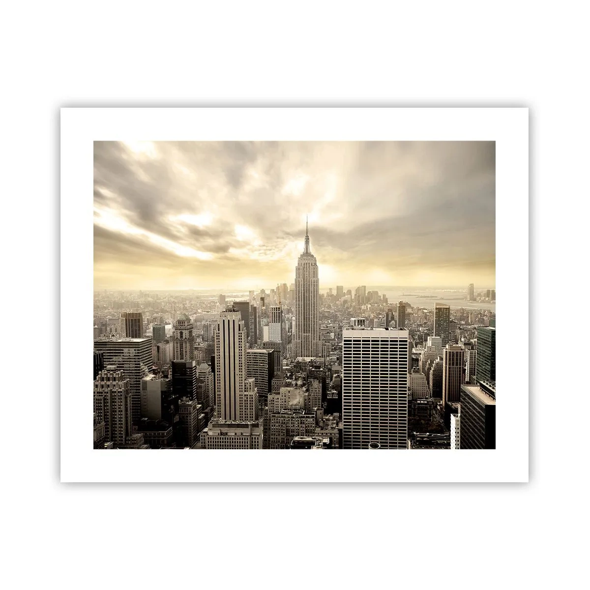 Plakat - New York vævet af grå - 50x40 cm