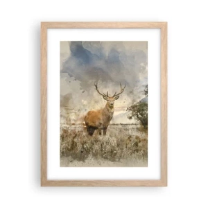 Plakat i ramme af lyst egetræ - Værdighed - styrke - værdighed - 30x40 cm