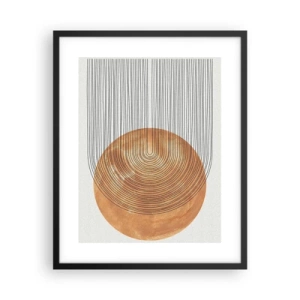 Plakat i sort ramme - En solrig komposition - 40x50 cm