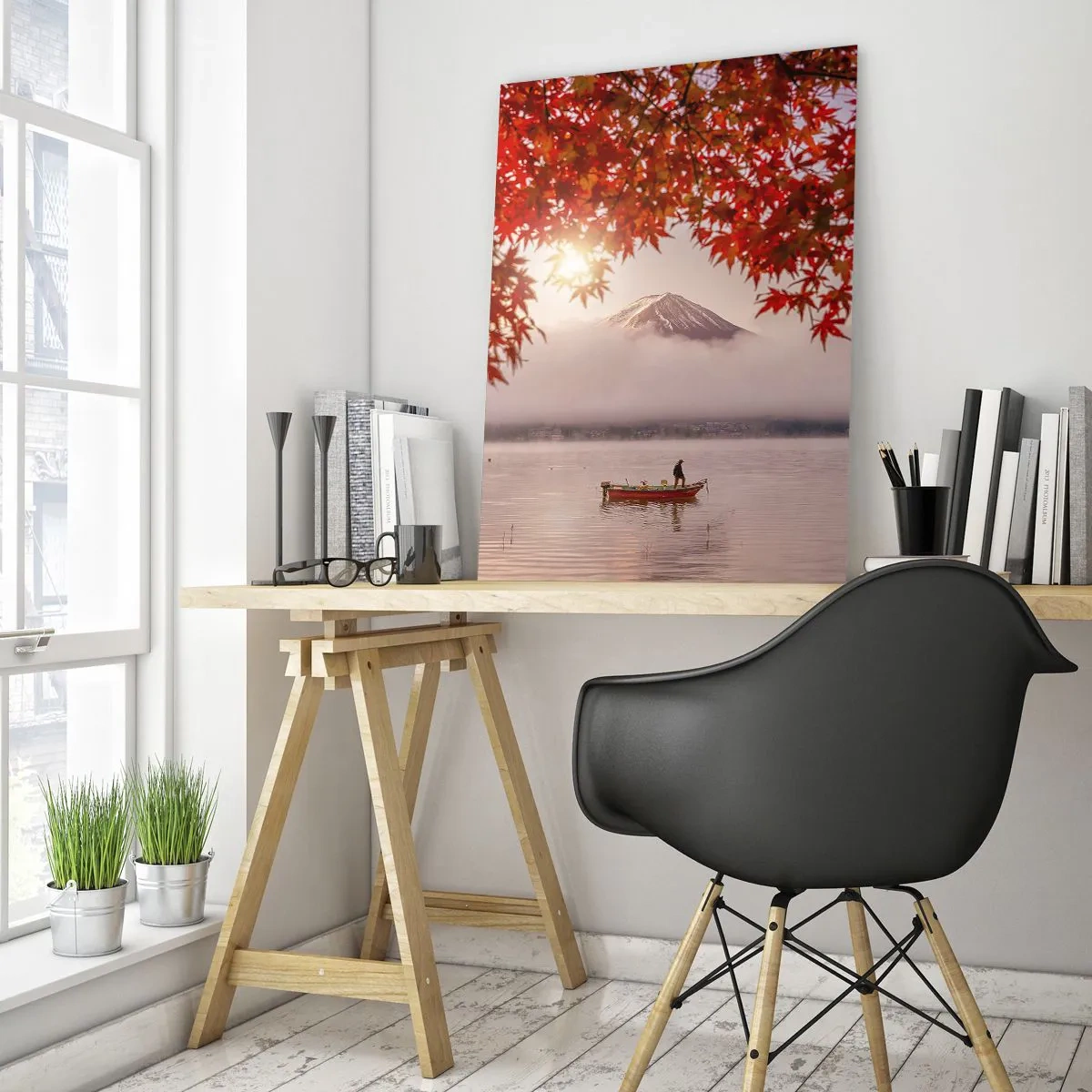 Billede på glas - I en japansk atmosfære - 50x70 cm