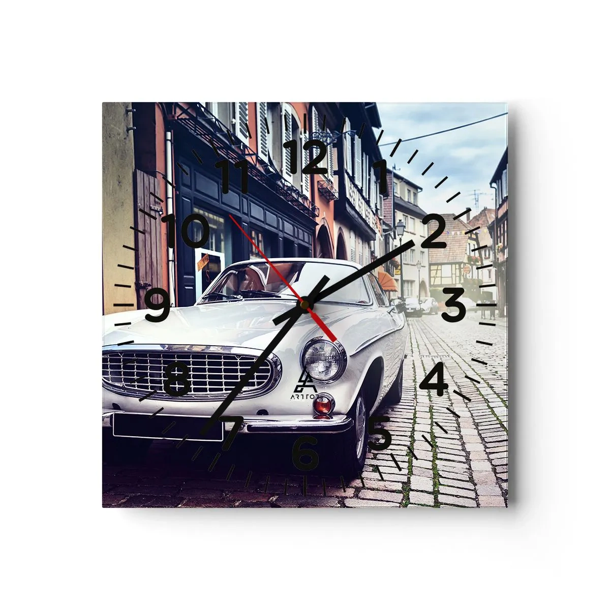 Vægur, Uret - Fortiden er i dag - 40x40 cm