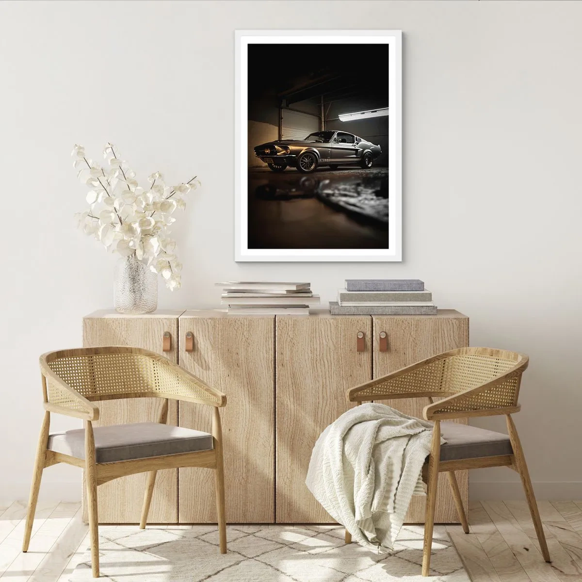 Plakat i hvid ramme - Tilbage til fortiden - 61x91 cm