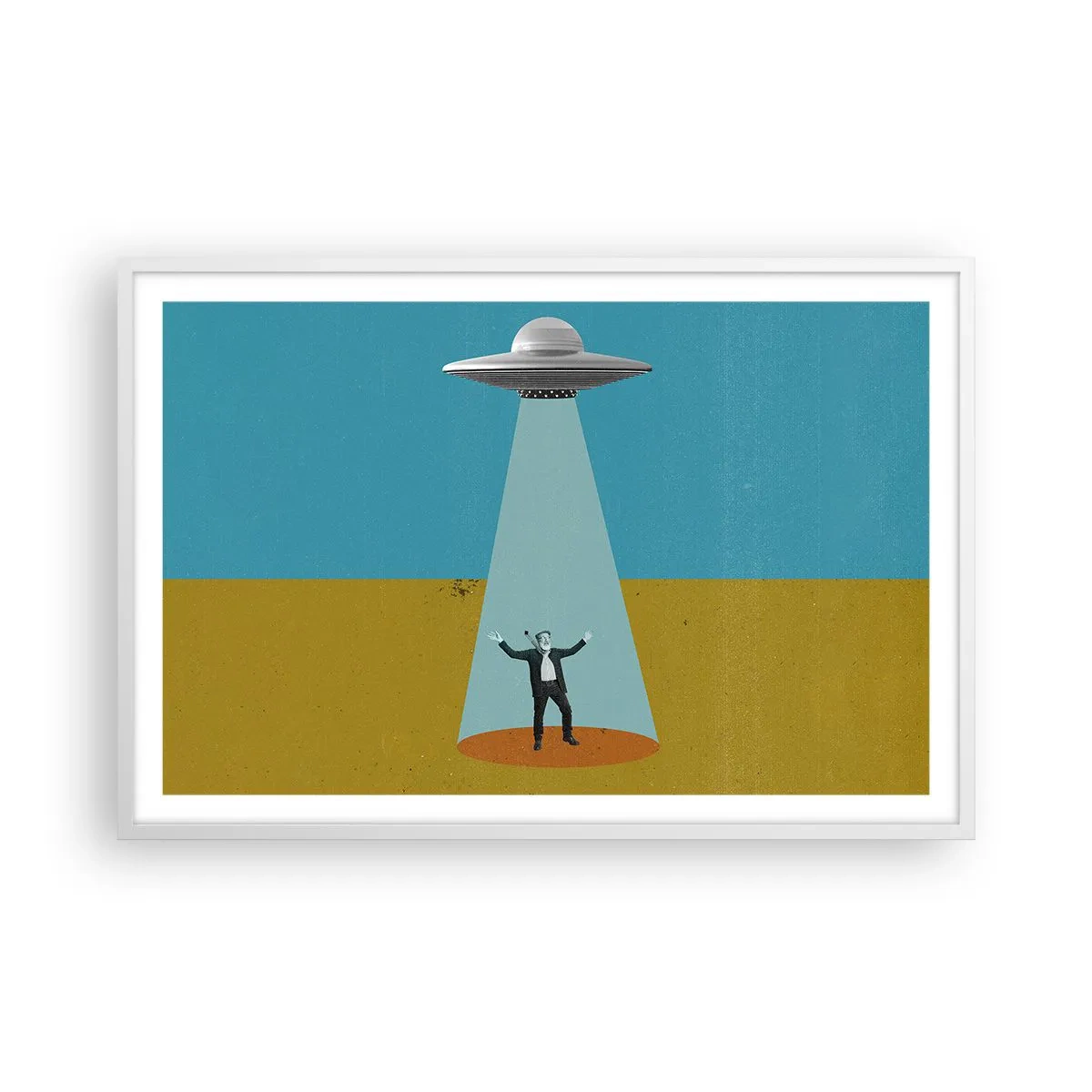 Plakat i hvid ramme - Et tæt møde - 91x61 cm