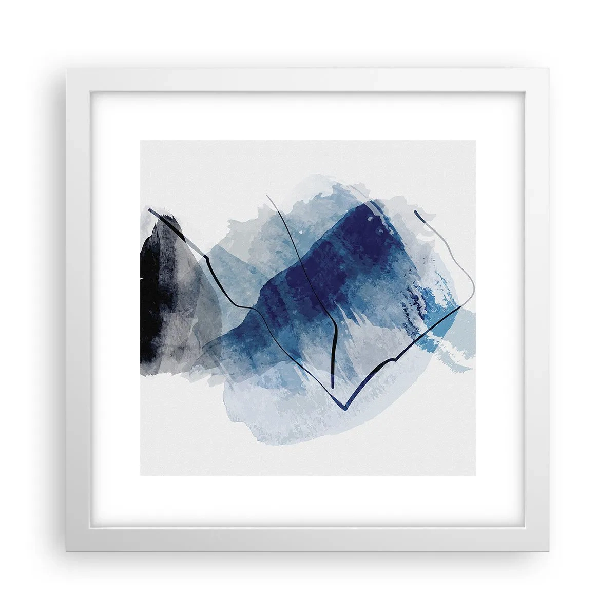 Plakat i hvid ramme - Isbjerg - 30x30 cm