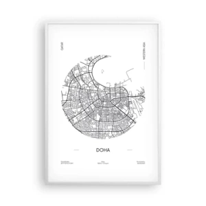 Plakat i hvid ramme - Dohas anatomi - 70x100 cm