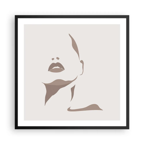 Plakat i sort ramme - Skabt af lys og skygge - 60x60 cm