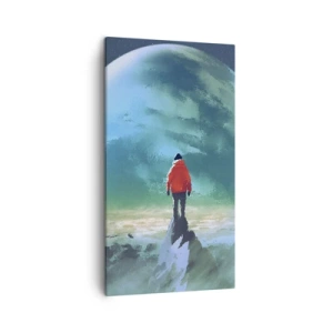 Lærredstryk - Billede på lærred - Opdageren af et nyt land - 45x80 cm