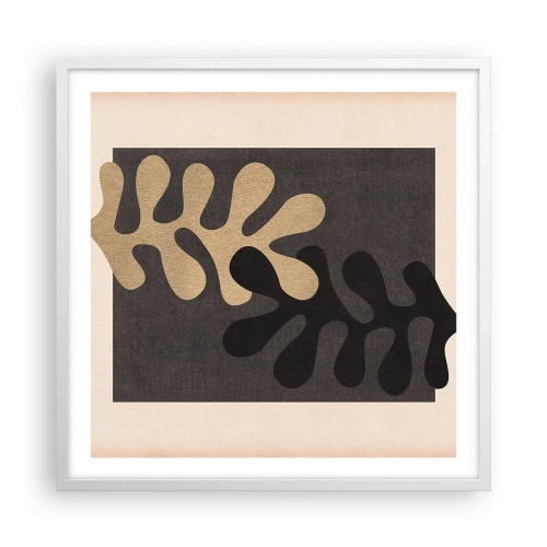 Plakat i hvid ramme - Fravær og supplement - 60x60 cm