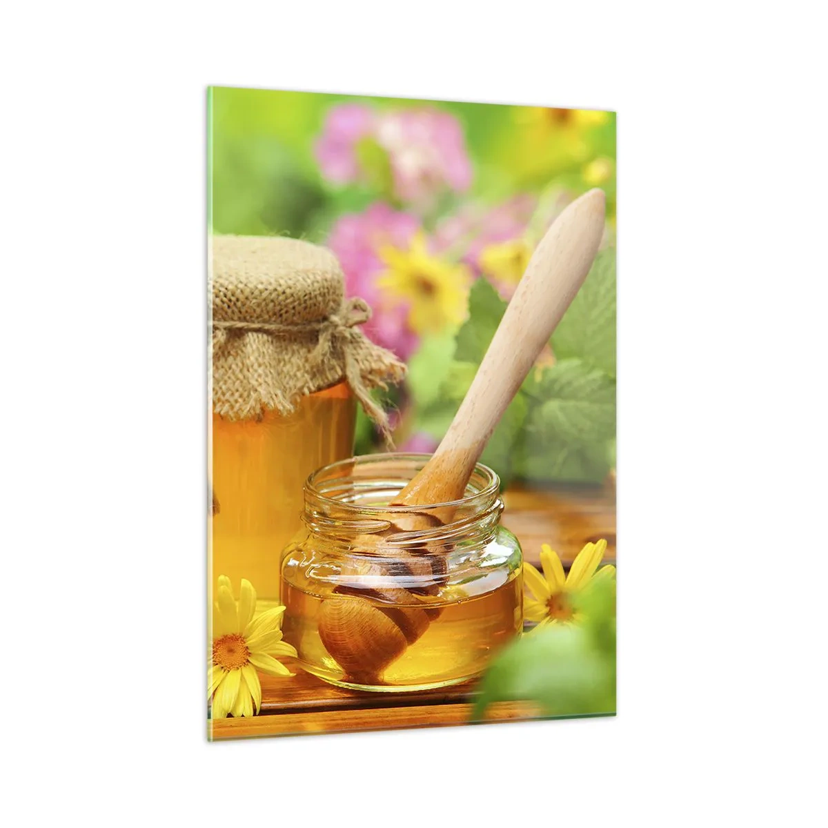 Billede på glas - Sød og blomsteragtig - 50x70 cm