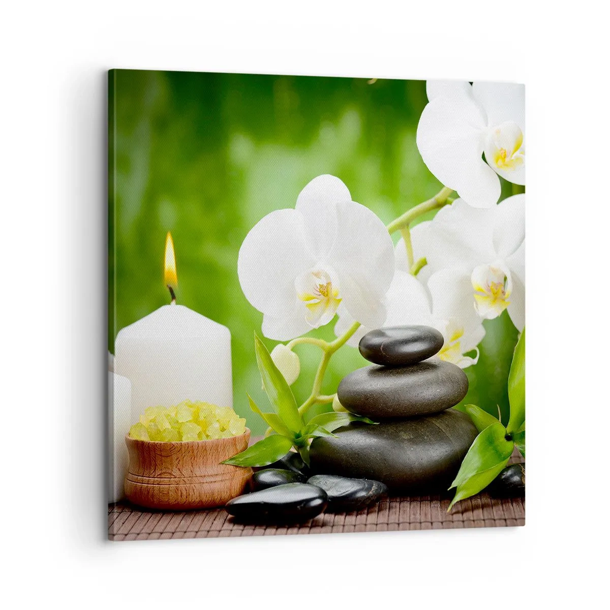 Lærredstryk - Billede på lærred - Duftende, blomstret, delikat touch - 60x60 cm