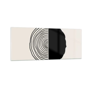 Billede på glas - Halvt og halvt - 100x40 cm