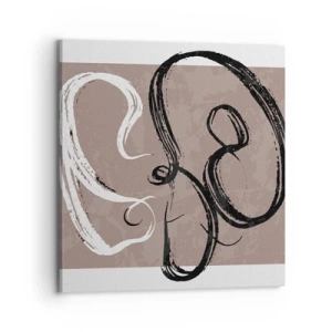 Lærredstryk - Billede på lærred - Komposition - en søgen efter fuldstændighed - 70x70 cm