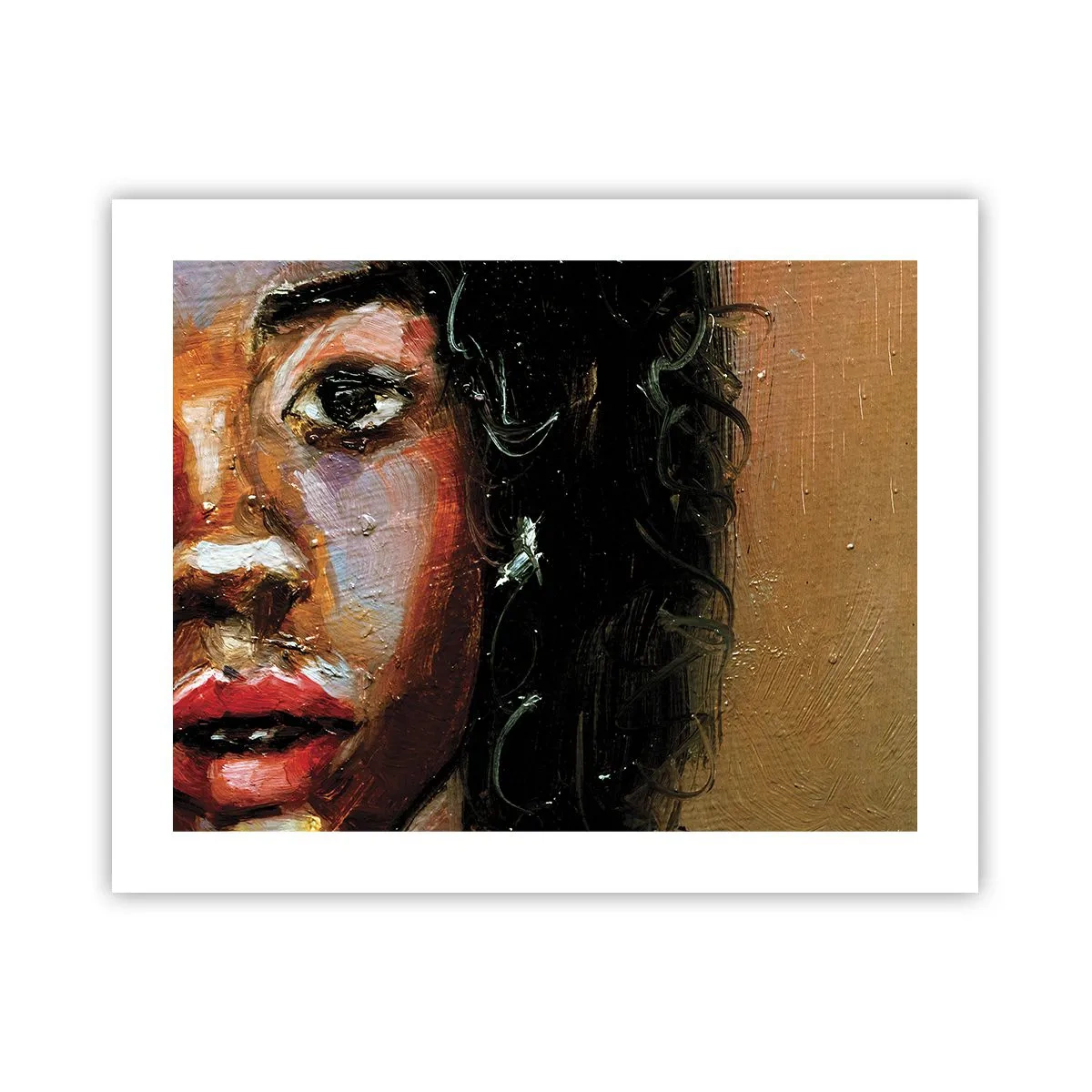 Plakat - Sort og glitter - 50x40 cm