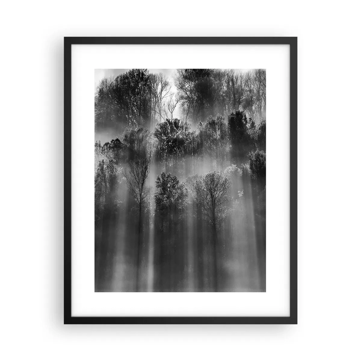 Plakat i sort ramme - I stråler af lys - 40x50 cm