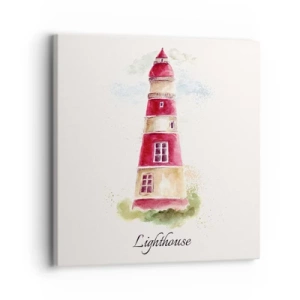 Lærredstryk - Billede på lærred - Altid vejret omkring - 30x30 cm