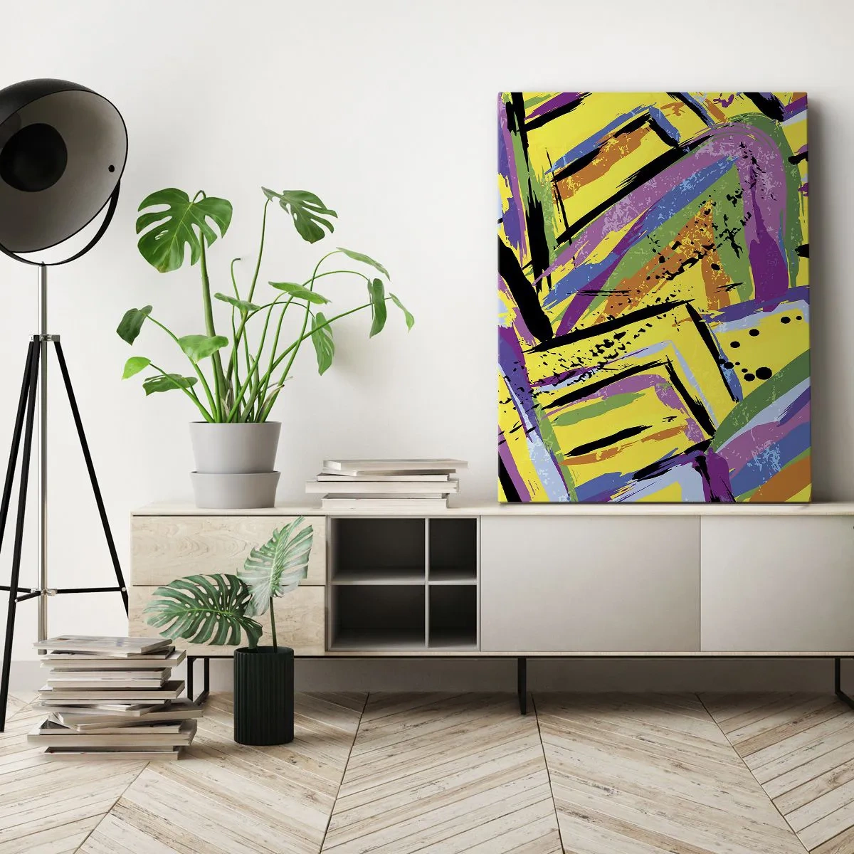 Lærredstryk - Billede på lærred - Han råber af glæde - 50x70 cm