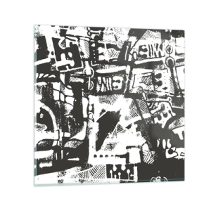 Billede på glas - Orden eller kaos? - 50x50 cm