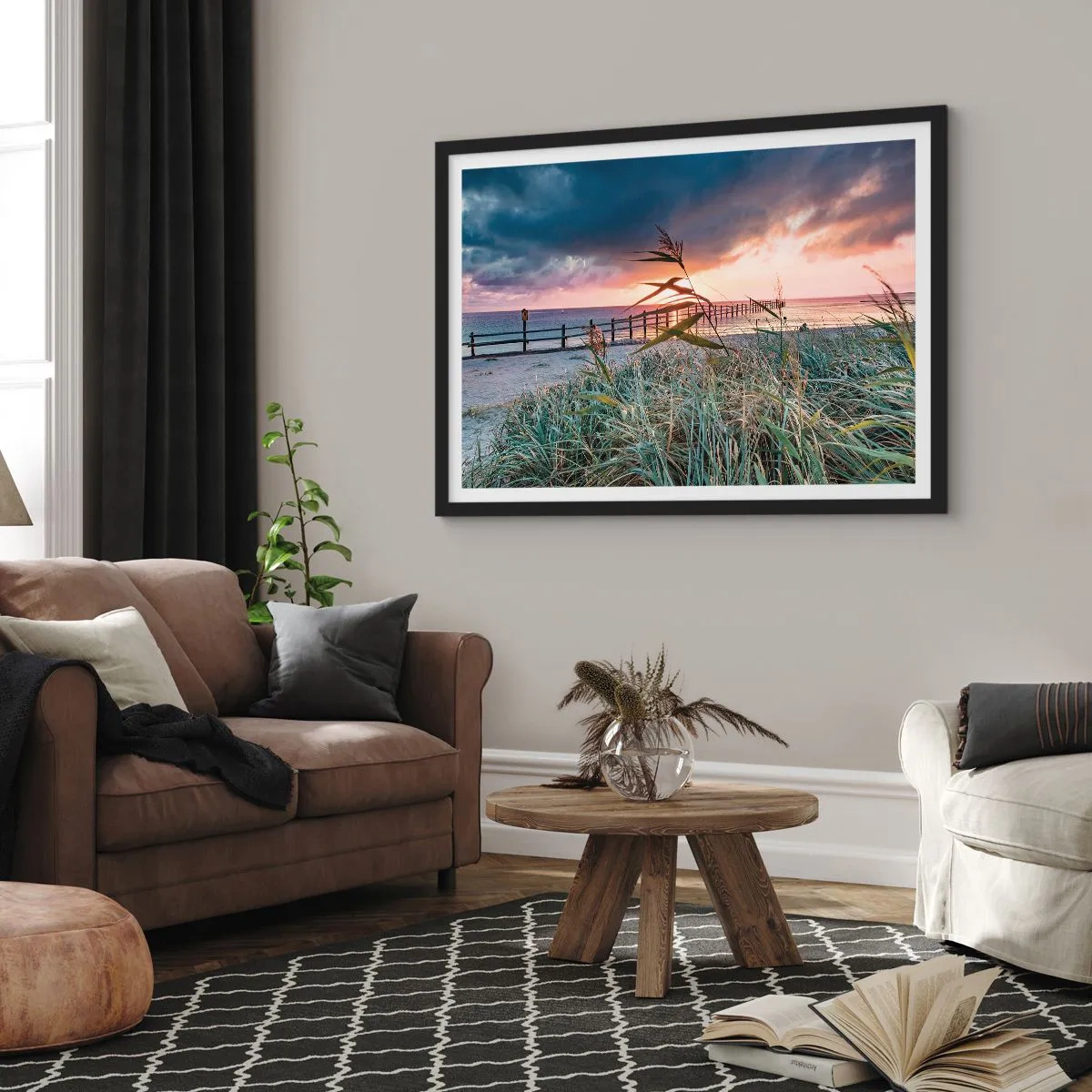 Plakat i sort ramme - Ikke passerer med vinden - 100x70 cm