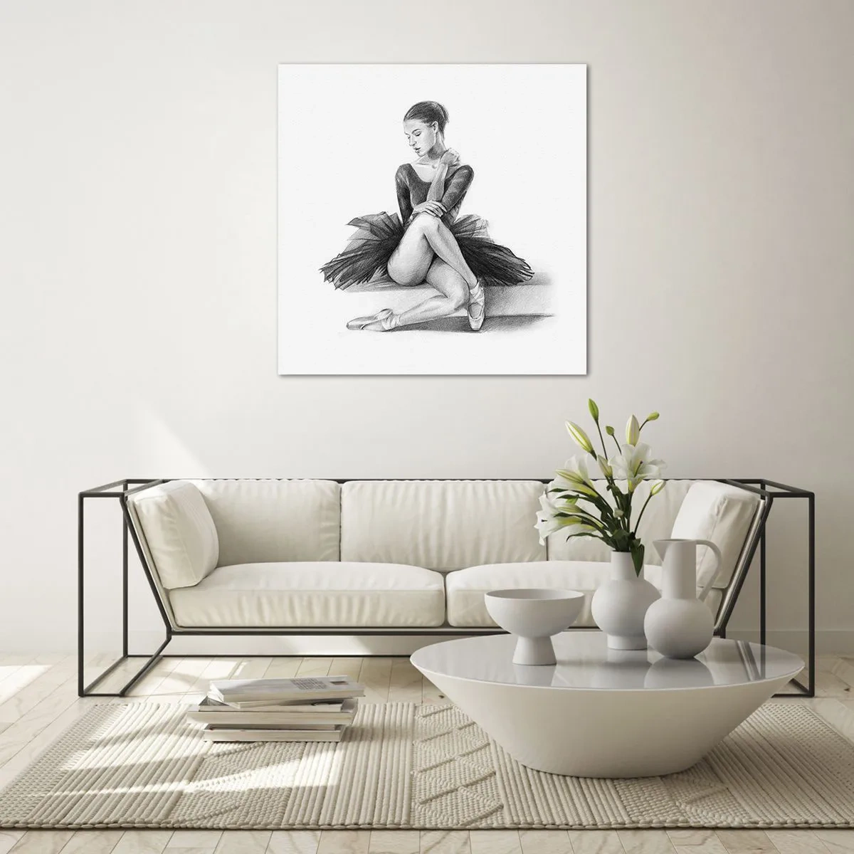 Billede på glas - Fortryllet af dans - 40x40 cm