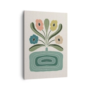 Lærredstryk - Billede på lærred - Symmetrisk buket - 50x70 cm