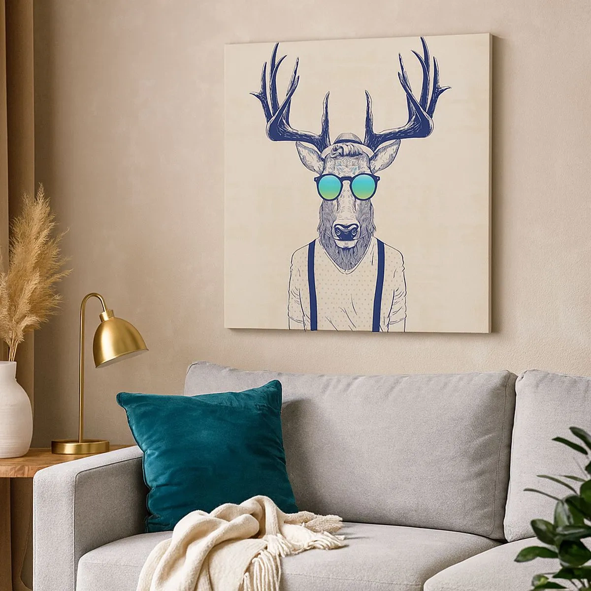 Lærredstryk - Billede på lærred - Hvem forventede du? - 30x30 cm