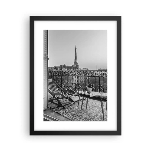 Plakat i sort ramme - Eftermiddag i Paris - 30x40 cm
