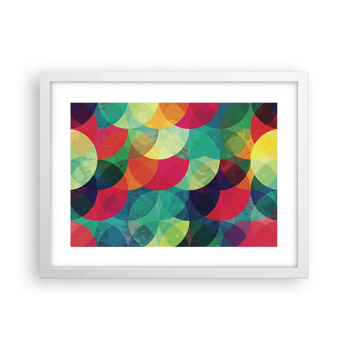 Plakat i hvid ramme - Ind i regnbuens opstigning - 40x30 cm