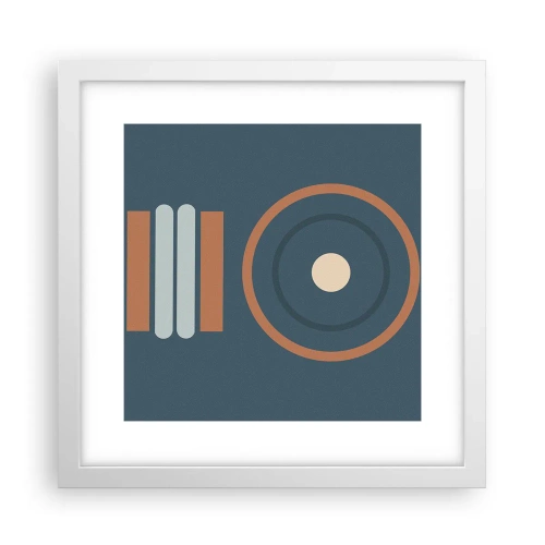Plakat i hvid ramme - Essensen af tingene - 30x30 cm