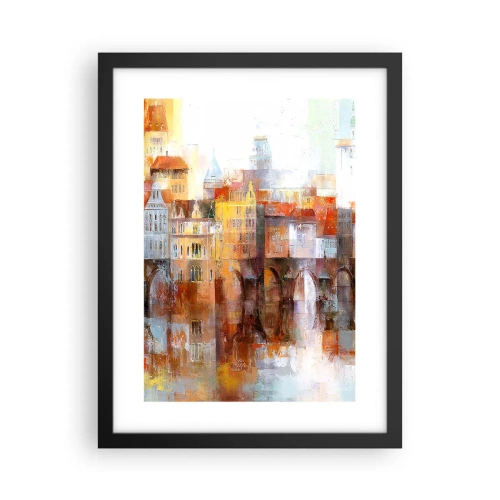 Plakat i sort ramme - Under broen også smuk - 30x40 cm