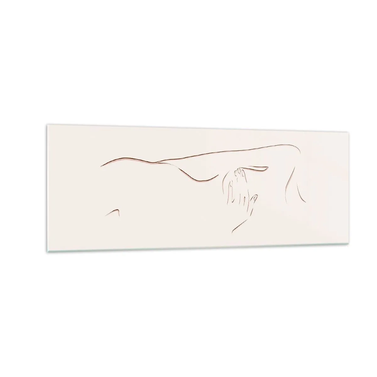 Billede på glas - Begærets form - 140x50 cm